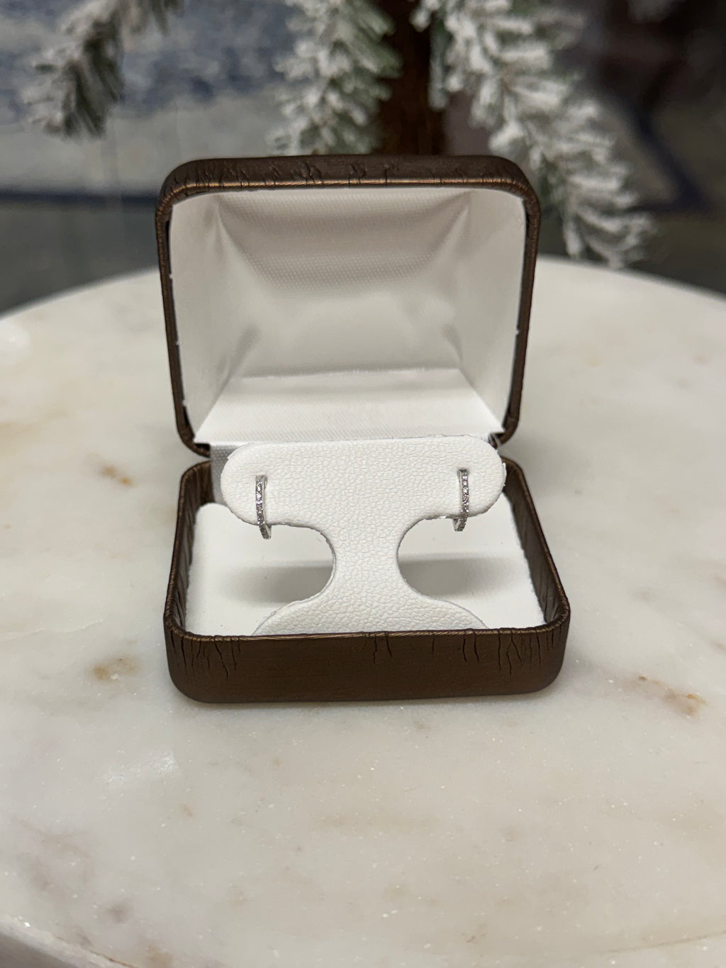 Mini Huggies- 14K and Diamonds- 10.5MM
